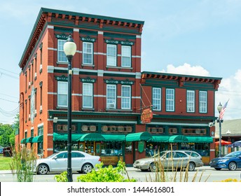 Port Jervis, NY / United States - July 7, 2019:  A View Of The Erie Hotel & Restaurant