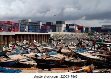 Port Of Lome. Container Terminal.  Togo.  05-30-19