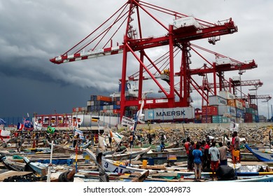 Port Of Lome. Container Terminal.  Togo.  05-30-19