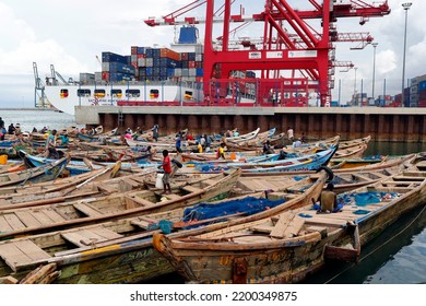 Port Of Lome. Container Terminal.  Togo.  05-30-19