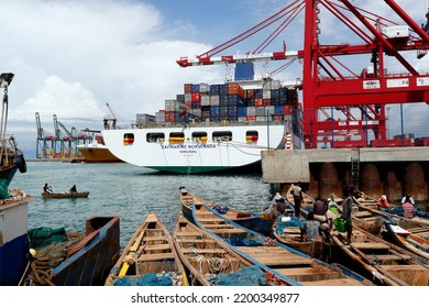 Port Of Lome. Container Terminal.  Togo.  05-30-19