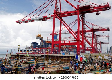 Port Of Lome. Container Terminal.  Togo.  05-30-19