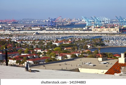 Port Of Long Beach California Imports And Exports Trade Facility.