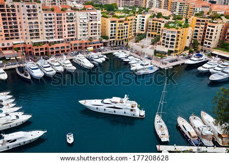 Port of Monaco. Seascape. Summer day.
