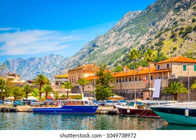 Port In Old Town Kotor, Montenegro.