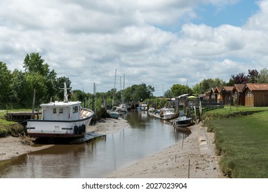 Port Of Saint-Vivien In Médoc, On The Gironde Estuary (France)