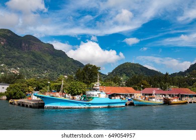 Port Of Victoria In The Seychelles