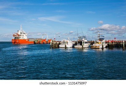 PORT WELSHPOOL, VICTORIA, AUSTRALIA - 07 APRIL 2018: Boat Harbour And Jetty At Port Welshpool In Corner Inlet, South Gippsland.