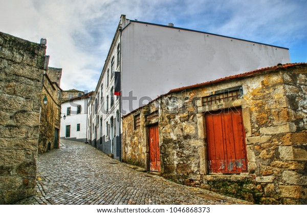 Port Wine Cellars streets in Vila Nova de Gaia, Portugal