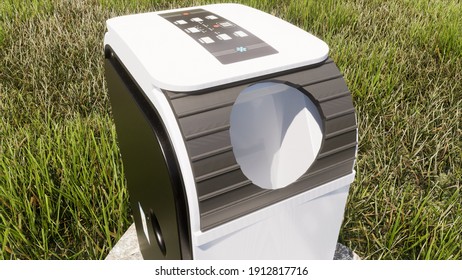 Portable air conditioner rendered in 3D.
The air conditioner is an incredibly useful device in any home, especially one with both heating and cooling function. 
