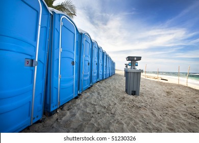 Portable Bathroom On The Beach