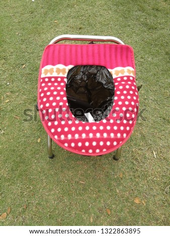 Portable Chair Toilet for using in Camping