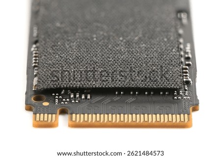Portable disk drive for personal computers with M.2 NVMe interface. Isolated on a white background.