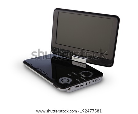 Portable DVD player with clipping path