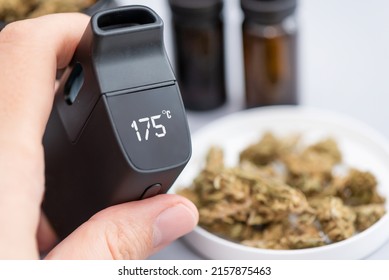 Portable Electronic Vaporizer, Medical Marijuana, THC, CBD Oil