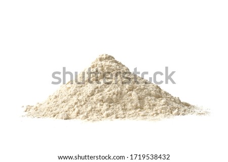 Portable flour, isolated on a white background                              