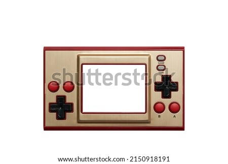 portable game console with screen mock up top view