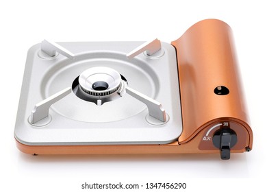 Portable Gas Stove On White Backgroun