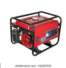 portable gasoline generator. isolated on a white background.