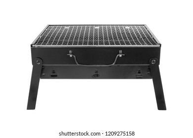 Portable Grill Isolated On White Background With Clipping Path