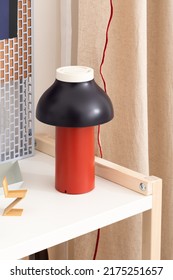 Portable lamp the shelf  Home decoration  Scandinavian design  Product design  Apartment decor  Danish design  Simplicity  Colourful objects  Personal use  Minimalist objects  Household items 