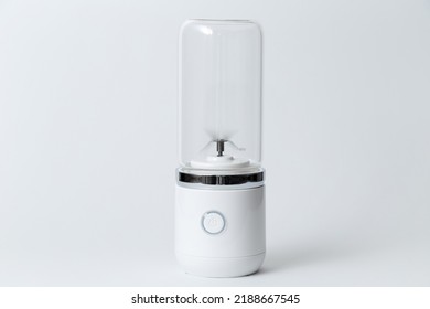 Portable Mini Blender For Making Smoothie Isolated On White Background.