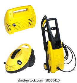 Portable Pressure Washer Isolated Over White Background