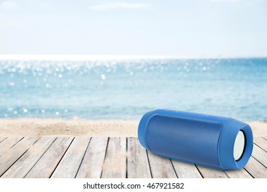  Portable Speaker On The Beach.