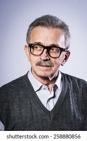 Portait Of Old Man With Glasses 