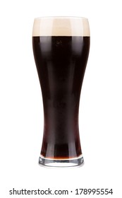 Porter Beer Glass Isolated On White