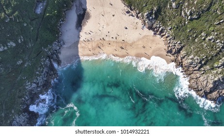 Porthcurno Beach Drone Photo