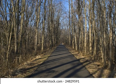 A Portion Of The 22 Mile Long Henry Hudson Trail For Bicycles And Hikers As It Passes Through Marlboro, New Jersey.