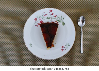 portion of cake on a plate with fork