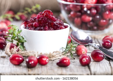 Portion of Cranberry Jam (with fresh fruits) - Powered by Shutterstock