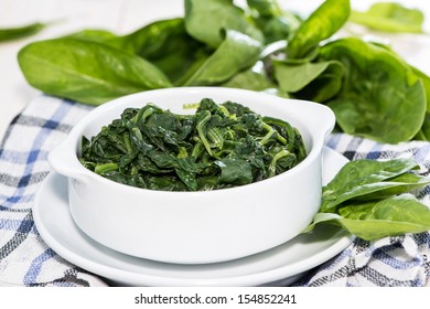 Portion Of Fresh Cooked Spinach