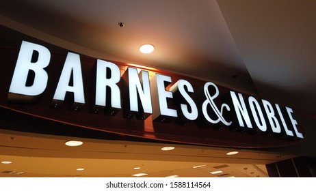 Portland, OR - December 11th 2019: Barnes & Noble sign on store in Lloyd Center Mall