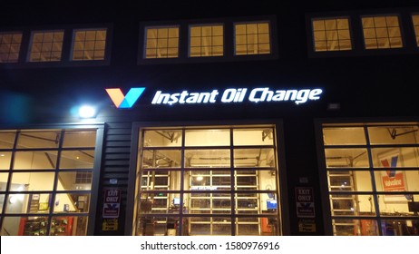 Portland, OR - December 5th 2019: Valvoline Instant Oil Change Station