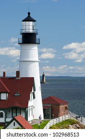 Portland Head Light Lighthouse in Maine, New England, USA, Portland Head Light Leuchtturm in Maine, Neu England, USA