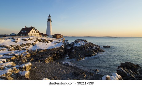 Portland Head Light, Portland, Maine - Winter Sunrise