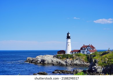 The Portland Head Lighthouse in Cape Elizabeth, Maine, USA - Shutterstock ID 2188298517