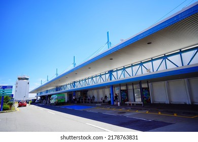 Portland, Maine, USA - 07 03 2022: The Portland International Jetport (PWM) Airport