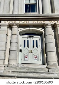 Portland, ME, USA, 9.2.2 - The Front Of The US Custom House In Downtown Portland.