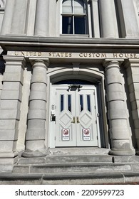 Portland, ME, USA, 9.2.2 - The Front Of The US Custom House In Downtown Portland.