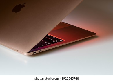 Portland, OR, USA - Feb 22, 2021: The new MacBook Air with Apple's M1 chip.