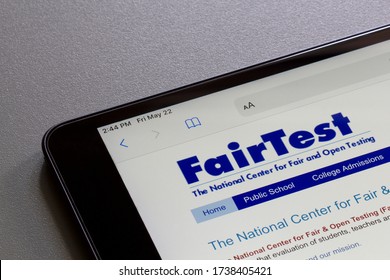 Portland, OR, USA - May 22, 2020: The FairTest Logo On The Fairest.org Website. FairTest Is An Educational Organization That Addresses Issues Of Fairness & Accuracy In Student Test Taking & Scoring.