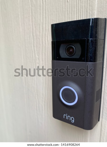 Portland Oregon 06052019 Ring Doorbell Security Stock Photo Edit