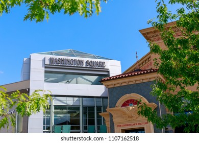 Portland, Oregon - May 21, 2018 : Logo Of Washington Square, Shopping Mall In Portland