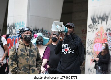 Portland, Oregon / United States - July 17, 2020: Portland Protests Brought Together Rabbis, Pastors, Activists, And Artists. It Was Convened By Hip-Hop Stands Up And City Commissioner Jo Ann Hardesty