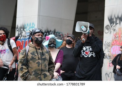 Portland, Oregon / United States - July 17, 2020: Portland Protests Brought Together Rabbis, Pastors, Activists, And Artists. It Was Convened By Hip-Hop Stands Up And City Commissioner Jo Ann Hardesty