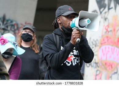 Portland, Oregon / United States - July 17, 2020: Portland Protests Brought Together Rabbis, Pastors, Activists, And Artists. It Was Convened By Hip-Hop Stands Up And City Commissioner Jo Ann Hardesty